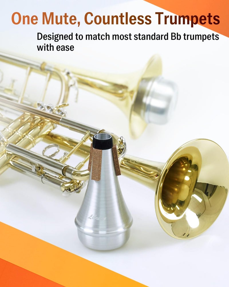 Libretto Trumpet Mute, Small Straight Practice Mute, All Aluminum - Image 5
